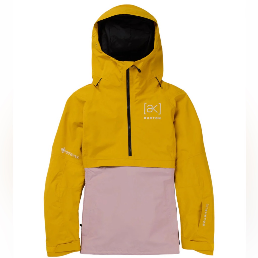 Burton Women's [Ak] Kimmy Gore 2l Jacket Goldenrod/Shadow Pink Size Small